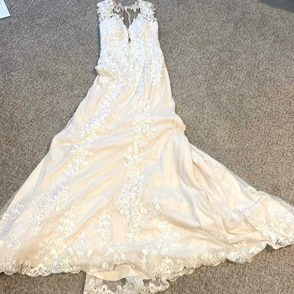 Wedding dress style number 3913 sand/nude size 6.
